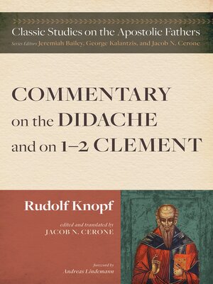 cover image of Commentary on the Didache and on 1–2 Clement